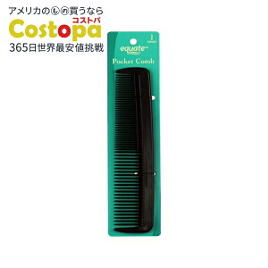 �G�N�G�[�g �|�P�b�g�R�[�� �V���[�g�w�A�p �u���b�N 1�{ Equate Pocket Comb for Everyday Use on Short Hair, Black, 1 Count �y�����񂹏��i�z