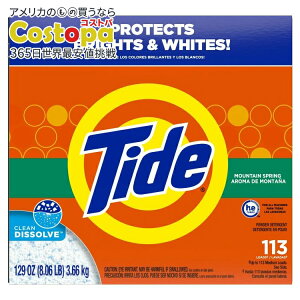 yAJEH}[giz^Ch  }EeXvO̍ 3.66kg 113 Tide Powder Laundry Detergent, Mountain Spring Scent, 129 oz, 113 Loads y񂹏izy킹Ĕz