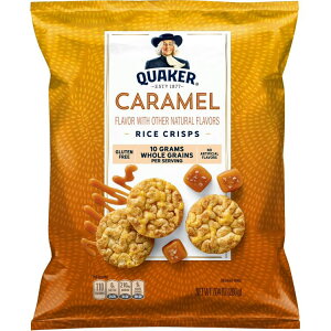 【アメリカウォルマート品】クエーカー キャラメル風味 ライスクリスプ 200g Quaker Caramel Flavored Rice Crisps 7.04 oz Bag 【お取り寄せ商品】