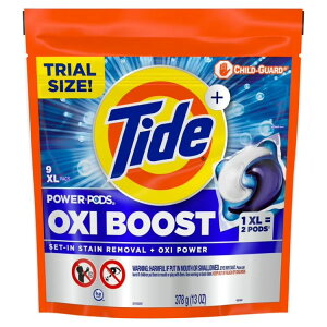 �^�C�h �I�L�V�u�[�X�g �p���[�|�b�Y �����܃p�b�N 9�� Tide Oxi Boost Power PODS Laundry Detergent Pacs, 9 Ct �y�����񂹏��i�z