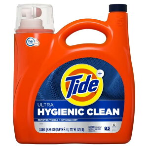 �^�C�h �E���g���n�C�W�j�b�N�N���[�� �t�̐����� �I���W�i���̍��� 3.46L 83�� Tide Ultra Hygienic Clean Liquid Laundry Detergent, Original, 117 fl oz, 83 Loads �y�����񂹏��i�z