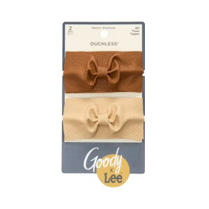 �O�b�f�B ���[ �t�F�C�N���U�[ �|�j�[�e�[���J�t 2�� M�T�C�Y Goody x Lee Faux Leather Ponytail Cuffs, Ouchless Elastic, 2 Count �y�����񂹏��i�z