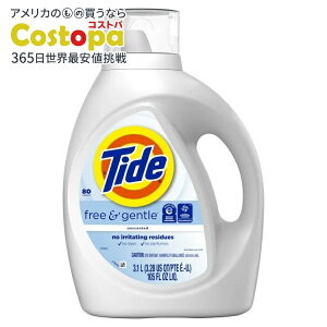 �^�C�h �t���[���W�F���g�� �t�̐����� �q�������� ��h�� ������ 3.1L 80�� Tide Free & Gentle Laundry Detergent Liquid for Sensitive Skin, 105 fl oz 80 Loads �y�����񂹏��i�z