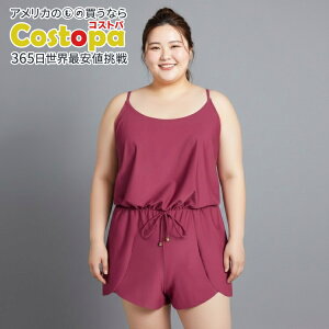 �^�C���A���h�g�D���[ �^���N�����p�[�X���� �x���[�N�H�[�c 2X Time and Tru Women's and Women's Plus Size Tank Romper Swimsuit, Berry Quartz 2X �y�����񂹏��i�z