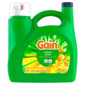�Q�C�� �t�̐����� �I�h�[�f�B�t�F���X �A�C�����h�t���b�V�� 3.9L 100�� Gain Laundry Detergent Liquide, Island Fresh Scent, 132 fl oz, 100 Loads �y�����񂹏��i�z
