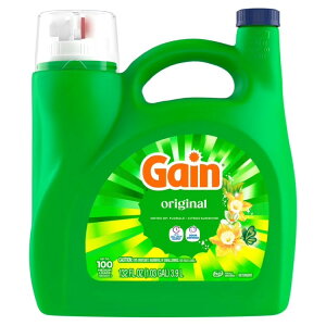 �Q�C�� �t�̐����� �I�h�[�f�B�t�F���X �I���W�i�� 3.9L 100�� Gain Laundry Detergent Liquid, Now with Odor Defense, Original Scent, 132 fl oz, 100 Loads �y�����񂹏��i�z
