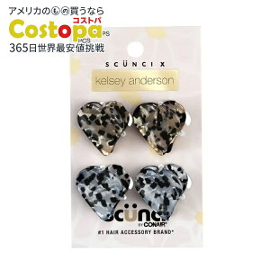 �X�N���`�o�C�R���G�A�[ �P���V�[�A���_�[�\�� �g�[�^�X�V�F�� �~�j�n�[�g �N���[�N���b�v �}���`�J���[ Scunci x Kelsey Anderson Tortoiseshell Mini Heart Claw Clips, Multicolor �y�����񂹏��i�z