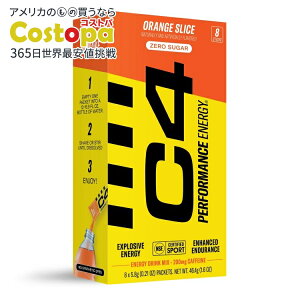 C4 �p�t�H�[�}���X�G�i�W�[�p�E�_�[�~�b�N�X �I�����W�X���C�X 8�{ C4 Performance Energy Powder Mix Orange Slice, 8 Pack �y�����񂹏��i�z