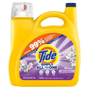 �^�C�h �V���v���[ �t�̐����� �N���[�����t���b�V�� �x���[�u���b�T�� 3.2L 85�� Tide Simply Liquid Laundry Detergent, Berry Blossom Scent, 85 Loads, 107 fl oz �y�����񂹏��i�z