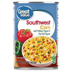 �y�E�H���}�[�g�u�����h�z�O���[�g�o�����[ �T�E�X�E�G�X�g�R�[�� �� 432g Great Value Southwest Corn, 15.25 oz Can �y�����񂹏��i�z