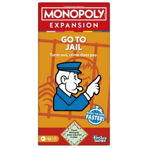 ���m�|���[ �S�[ �g�D �W�F�C�� �g���Z�b�g �N���V�b�N�Ή� �t�@�~���[�Q�[�� 8�Έȏ� Monopoly Go to Jail EXPANSION, Add to Classic Monopoly Game for Kids Ages 8 and up, 40 Mins �y�����񂹏��i�z
