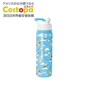 �V���v�����_�� �u���[�C�[ �f�M�X�e�����X�X�`�[�� �T�~�b�g ���C�h�}�E�X �E�H�[�^�[�{�g�� �X�g���[���b�h�t�� ��651mL �u���[�C�[�X�J�C Simple Modern Bluey 22 fl oz Stainless Steel Water Bottle with St