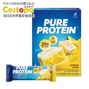 �s���A�v���e�C�� �������P�[�L 50g 4�{�� Pure Protein Bars, Lemon Cake, 20g Protein, Gluten Free, 1.76 oz, 4 Ct �y�����񂹏��i�z