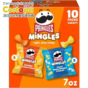 �v�����O���Y �~���O���Y �o���G�e�B�p�b�N �p�t�X�i�b�N �\���e�B�X�i�b�N 10���� Pringles Mingles Variety Pack Puffed Snacks, Salty Snacks, 10 Count �y�����񂹏��i�z
