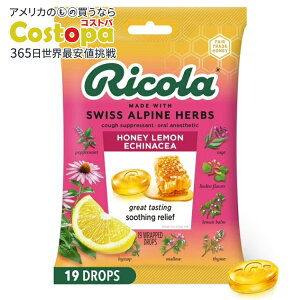 ���R�� �n�j�[������ �G�L�i�Z�A �h���b�v 19���� Ricola Honey Lemon with Echinacea Cough Drops 19 Count �y�����񂹏��i�z