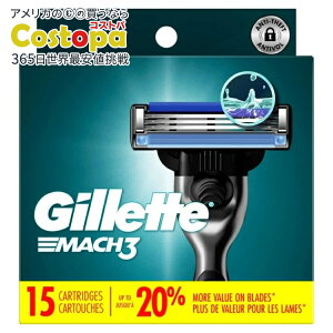 �y�|�C���gUP��2��20��-�z�W���b�g �}�b�n3 �֐n �j���p�J�~�\���֐n 15�� Gillette Mach3 Men's Razor Blades, 15 Blade Refills �y�����񂹏��i�z