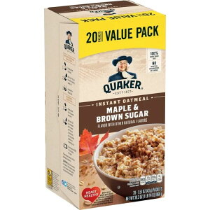yAJEH}[gizNG[J[ [vuEVK[CX^gI[g~[ 20 Quaker Maple & Brown Sugar Flavor Instant Oatmeal, 1.51 oz 20 Packets y񂹏iz