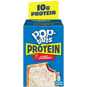 �|�b�v�^�[�c �v���e�C�� �X�g���x���[ 405g 8�� Pop-Tarts Protein Slammin' Strawberry Toaster Pastries, 10g Protein �y�����񂹏��i�z