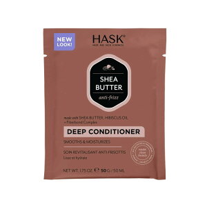 yAJEH}[giznXN VAo^[nCrXJXIC fB[vRfBVi[ 50g Hask Shea Butter and Hibiscus Oil Anti-Frizz Deep Conditioner, 1.75 oz y񂹏iz
