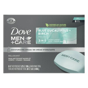 yAJEH}[giz_ +PA 3-in-1 Yo[ NVO u[[J+rb` 106g 8{ Dove Men+Care 3-in-1 Men's Bar Relaxing Blue Eucalyptus + Bich 3.75 oz 8 Bars y񂹏iz