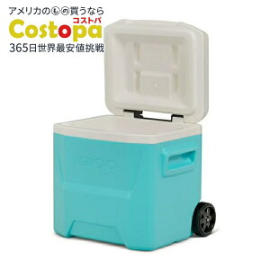 �C�O���[ ���O�i �n�[�h�T�C�h �N�[���[�{�b�N�X �z�C�[���t�� ��15L �A�N�A�u���[ Igloo 16 QT Laguna Hard Side Ice Chest Cooler with Wheels, Aqua Blue �y�����񂹏��i�z