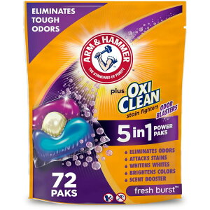 yAJEH}[gizA[n}[ vX ILVN[ Lܔz  5-IN-1 p[pbN 72 Arm & Hammer Plus OxiClean With Odor Blasters Laundry Detergent, 5-IN-1 Power Paks, 72 Ct y