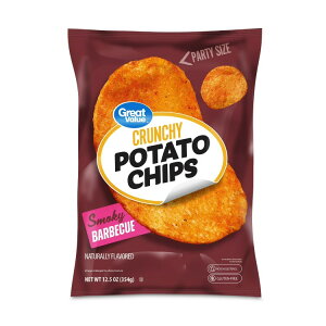 yAJEH}[gizO[go[ p[eB[TCYo[xL[|eg`bvX 354g Great Value Party Size Barbecue Flavor Potato Chips, 12.5 oz y񂹏iz