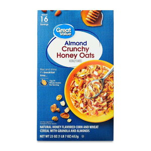 �O���[�g�o�����[ �A�[�����h�N�����` �n�j�[�I�[�c ���H�V���A�� 652g Great Value Almond Crunchy Honey Oats Breakfast Cereal, 23 oz �y�����񂹏��i�z