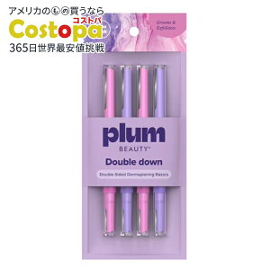 �y�|�C���gUP��2��20��-�z�v�����r���[�e�B ���ʃt�F�C�V�������U�[ 4�{ Plum Beauty Double-Sided Facial Razors 4ct �y�����񂹏��i�z