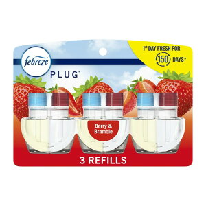 yAJEH}[gizt@u[Y vOF lߑւp x[uu̍ 3 Febreze Plug In Air Freshener, Odor-Fighting Scented Oil Refill, Berry & Bramble, 3 Refills y