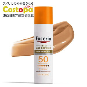 yAJEH}[giz[Z T GCWfBtFX eBebh tFCXpĂ~߃[V SPF50 74ml Eucerin Sun Age Defense Tinted Face Sunscreen Lotion, Hyaluronic Acid, SPF50 2.5 fl oz y