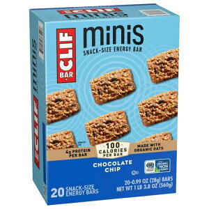 �N���t�o�[ �~�j �G�i�W�[�o�[ �`���R�`�b�v 20�{�� CLIF BAR Minis Chocolate Chip Flavor Snack-Size Energy Bars, 20ct �y�����񂹏��i�z