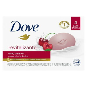 yAJEH}[giz_ r[eB[o[ oX\[v oC^CWO `F[`A~N 106g 4 Dove Beauty Bar Women's Bath Soap Revitalizante Cherry & Chia Milk, 3.17 oz 4 Bars y