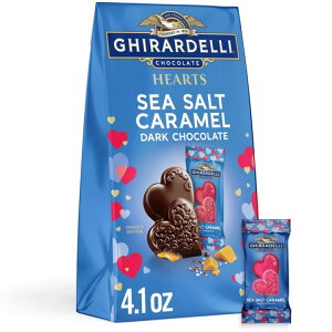 [�����]�M���f�� �V�[�\���g�L���������_�[�N�`���R���[�g�n�[�g 117.6g GHIRARDELLI Sea Salt Caramel Dark Chocolate Hearts, 4.1 oz Bag �y�����񂹏��i�z