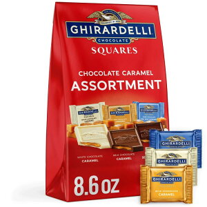 【アメリカウォルマート品】ギラデリ チョコレートキャンディスクエア キャラメルフィリング入りアソートメント 244.4g GHIRARDELLI Chocolate Candy SQUARES Assortment with Caramel Filling, 8.6 oz 【お取り寄