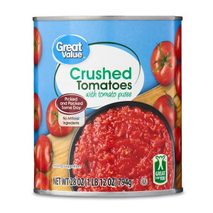 �O���[�g�o�����[ �N���b�V���h�g�}�g �g�}�g�s���[������ 794g Great Value Crushed Tomatoes with Tomato Puree, 28 oz �y�����񂹏��i�z