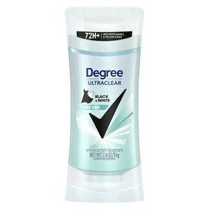 yAJEH}[gizfBO[ pfIhg ubN{zCg sAC̍ 74g Degree Women UltraClear Deodorant Black+White Pure Rain 2.6 oz y񂹏iz