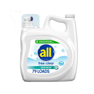 【アメリカウォルマート品】オール フリークリア 液体洗濯洗剤 オドーリリーフ 4.2L 79回分 all Free Clear Liquid Laundry Detergent, Odor Relief, 141 oz, 79 Loads 【お取り寄せ商品】