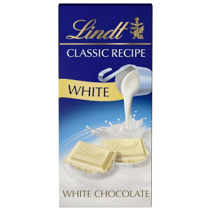 �����c �N���V�b�N���V�s �z���C�g�`���R���[�g�L�����f�B�o�[ 125g Lindt Classic Recipe White Chocolate Candy Bar, 4.4 oz, Bar �y�����񂹏��i�z