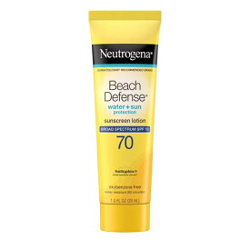 【アメリカウォルマート品】ニュートロジーナ ビーチディフェンス ボディ用日焼け止めローション SPF70 29mL Neutrogena Beach Defense Body Sunscreen Lotion with SPF 70, 1 oz 【お取り寄せ商品】