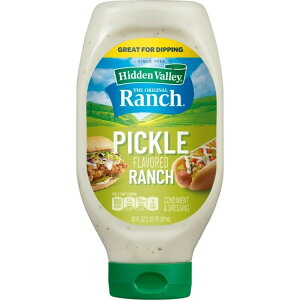�q�h�D���o���[ �s�N���X�����` �f�B�b�v�\�[�X �g�b�s���O���h���b�V���O 591ml Hidden Valley Pickle Ranch Dipping Sauce Topping and Dressing, 20 fl oz �y�����񂹏��i�z