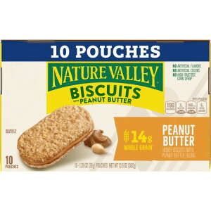 �l�C�`���[�o���[ �r�X�P�b�g�T���h�C�b�` �s�[�i�b�c�o�^�[ 10�{���� Nature Valley Biscuit Sandwiches, Peanut Butter, Snack Bars, 10 Bars, 13.5 oz �y�����񂹏��i�z