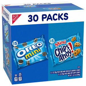 �i�r�X�R �N�b�L�[�o���G�e�B�p�b�N �`�b�v�X�A�z�C�I �~�j���I���I �~�j 30�p�b�N Nabisco Cookie Variety Pack, CHIPS AHOY! Mini & OREO Mini, 30 Packs �y�����񂹏��i�z