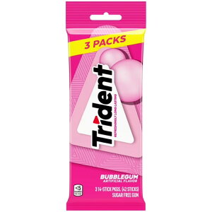 yAJEH}[gizgCfg ouK VK[t[K 14×3pbN Trident Sugar Free Gum, Bubblegum, 3 Packs of 14 Regular Size Pieces (42 Total Pieces) y񂹏iz