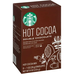 yAJEH}[gizX^[obNX _u`R[g zbgRRA~bNX 8 Starbucks Double Chocolate Hot Cocoa Mix, 8 Count Box y񂹏iz