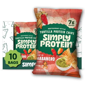 �y�|�C���gUP��1��-11��2���z�V���v���[ �v���e�C�� �g���e�B�[���X�^�C�� �v���e�C���`�b�v�X �n�o�l������ 10�ܓ� Simply Protein Tortilla Style Protein Chips, Hint of Habanero �y�����񂹏��i�z