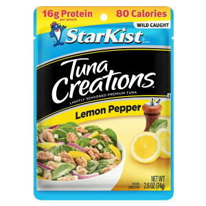 yAJEH}[gizX^[LXg ciNG[VY ybp[ ^pN16g 74g pE` StarKist Tuna Creations, Lemon Pepper, 16g Protein, 2.6 oz Pouch y񂹏iz