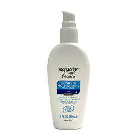【アメリカウォルマート品】エクエート ナイトタイム セラミド保湿フェイシャルローション 無香料 89mL Equate Night Time Ceramide Moisturizing Facial Lotion for Face, Fragrance Free, 3 oz 【お取り寄せ商品】