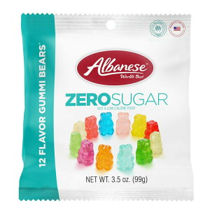 yAJEH}[gizAol[[ 12ނ̃t[o[ [VK[ O~xA 99g Albanese 12 Flavor Zero Sugar Gummi Bears, 3.5 oz y񂹏iz