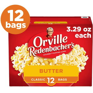 �I�[�r�� ���f���o�b�J�[�Y �d�q�����W�p�|�b�v�R�[�� �o�^�[���� 12���� Orville Redenbacher�fs Microwave Popcorn Butter Flavor, 3.29 oz., 12-Count �y�����񂹏��i�z